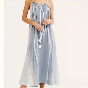 Free People Paradise‎ Striped Sleeveless Maxi Dress XL